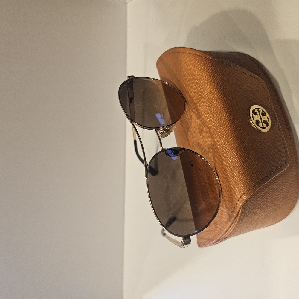 Tory Burch Brown Sunglasses with Gold Accents